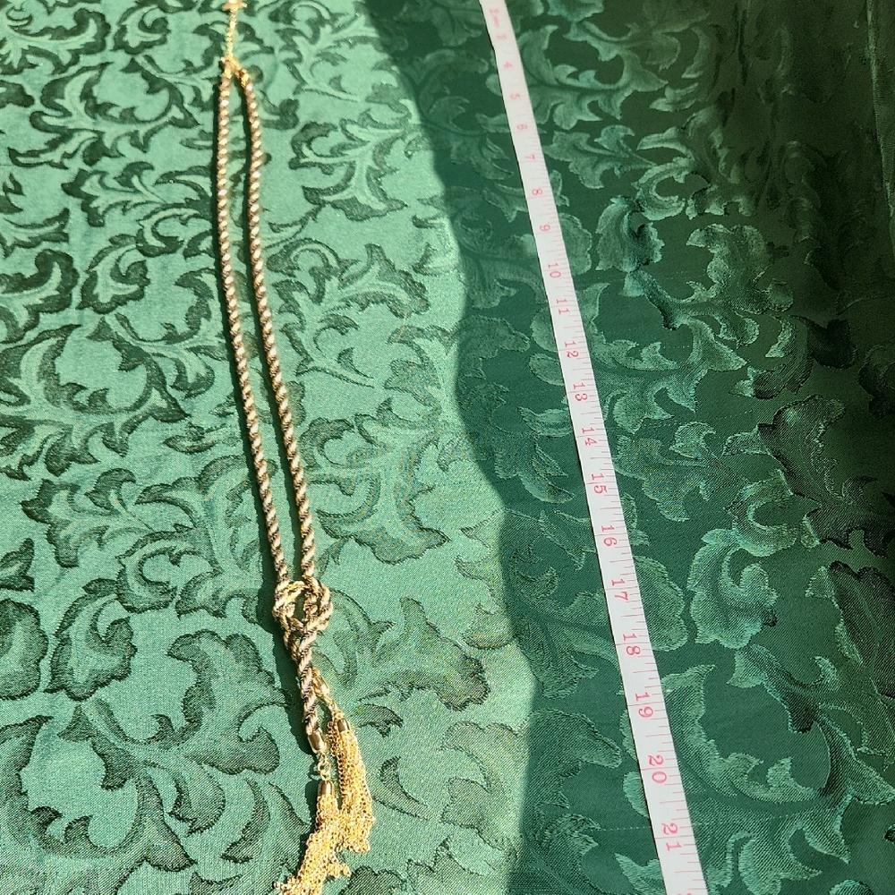 Guess Gold And Black Twisted And Knotted Necklace